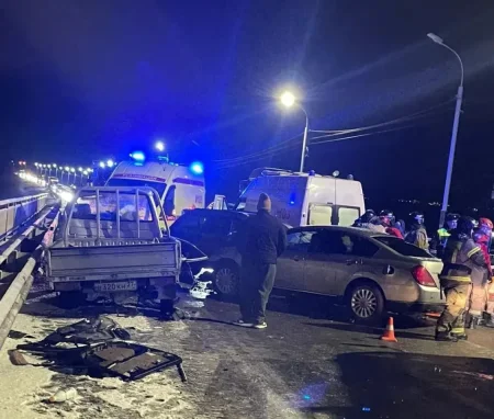 В снегопад в Хабаровске травмы в ДТП получили восемь человек